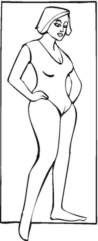 Fit Lady  Coloring Page